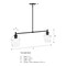 Designers Fountain Summer Jazz 60 Watt 2-Light Matte Black Transitional Island Light with Clear Glass Shades D310M-IS-MB - alternate 8